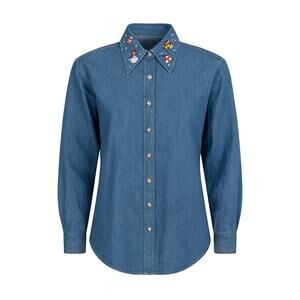 Argee Vintage Embroidered Denim Shirt – X-Large – 100% Cotton